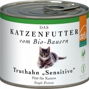 Bio Truthahn 200g Gluten & Getreidefrei Katze Nassfutter defu